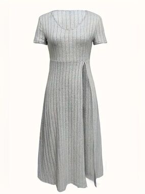 Split Hem Ribbed Lounge Top Medium